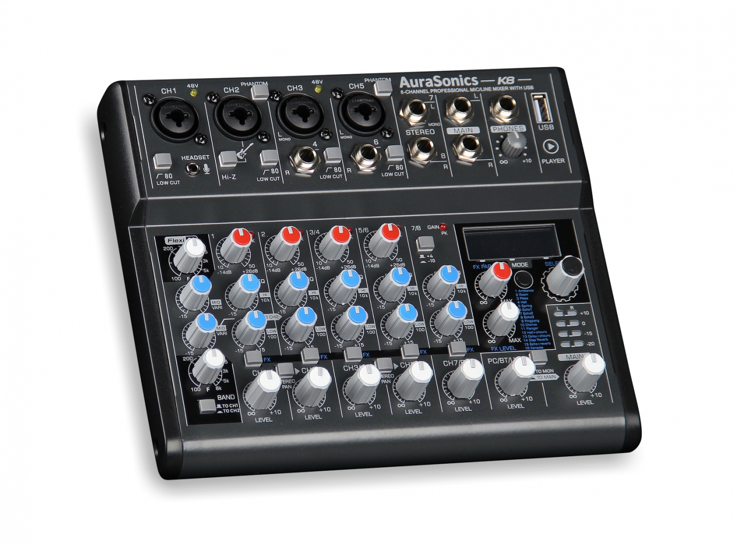 AuraSonics K8 компактный микшерный пульт в Лабинске