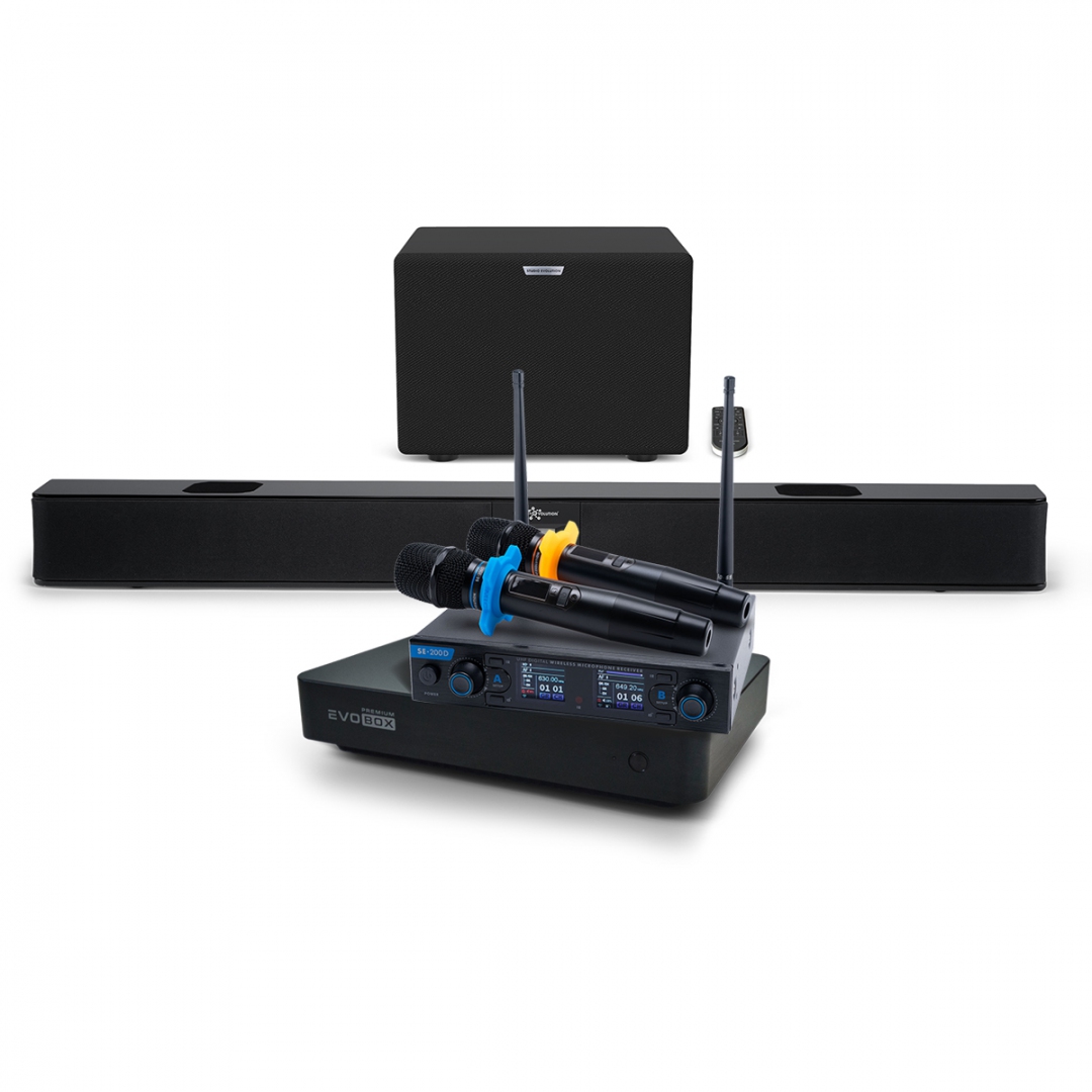 Hi-End караоке-система EVOBOX Premium + EvoSoundBar (саундбар с караоке) в Лабинске