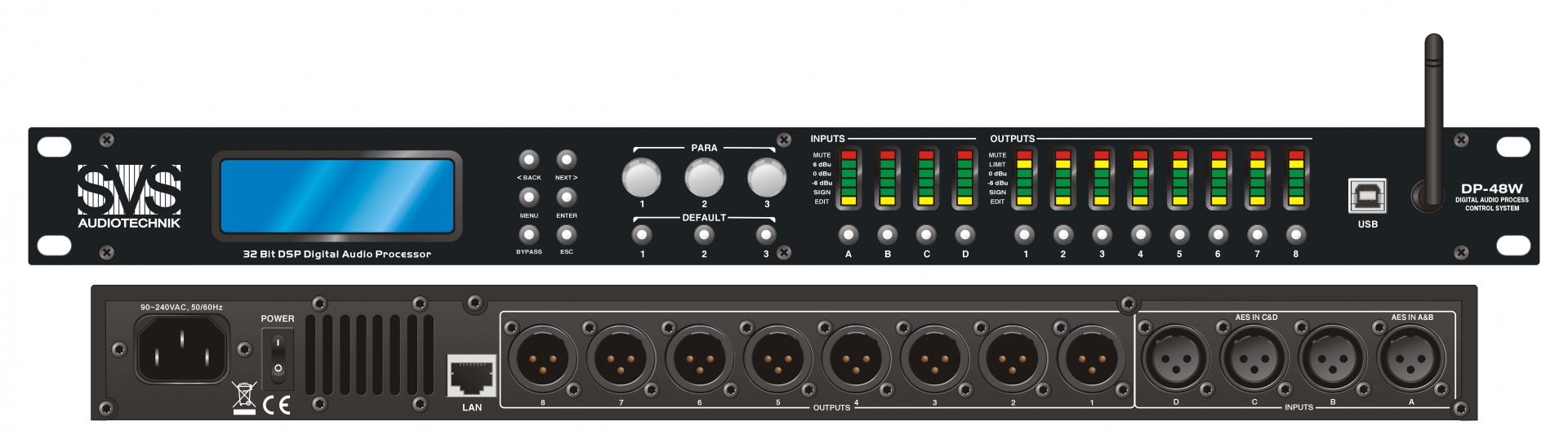 SVS Audiotechnik DP-48W Цифровой процессор: 4 входа 8 выходов в Лабинске
