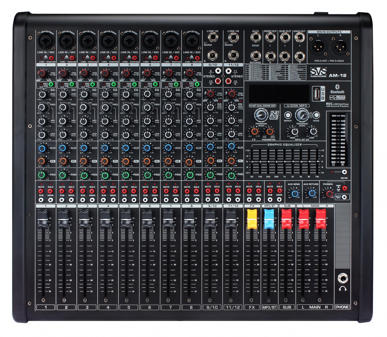 SVS Audiotechnik mixers AM-12 Микшерный пульт аналоговый, 12-канальный в Лабинске