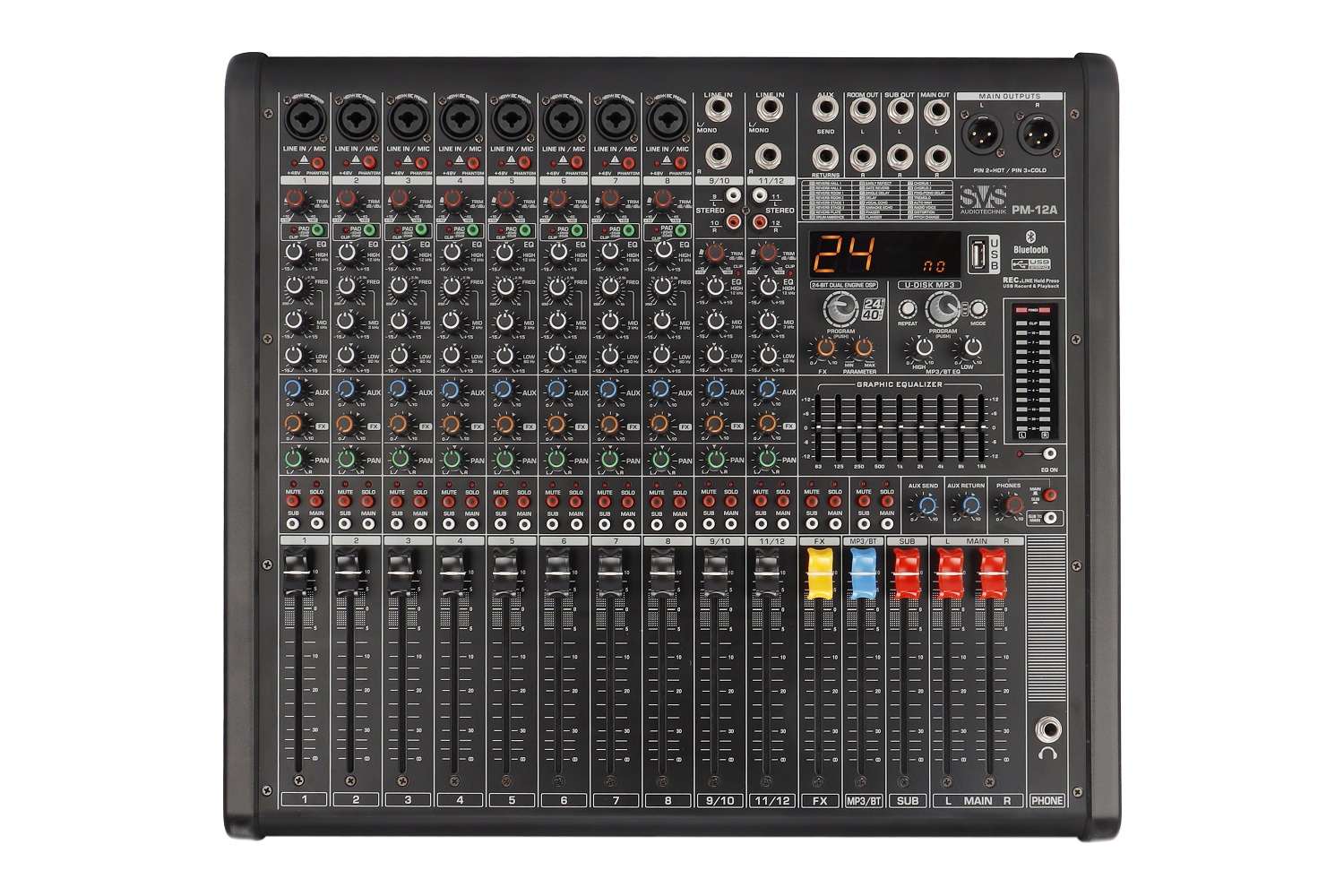 SVS Audiotechnik mixers PM-12A Активный аналоговый микшерный пульт, 12-канальный в Лабинске